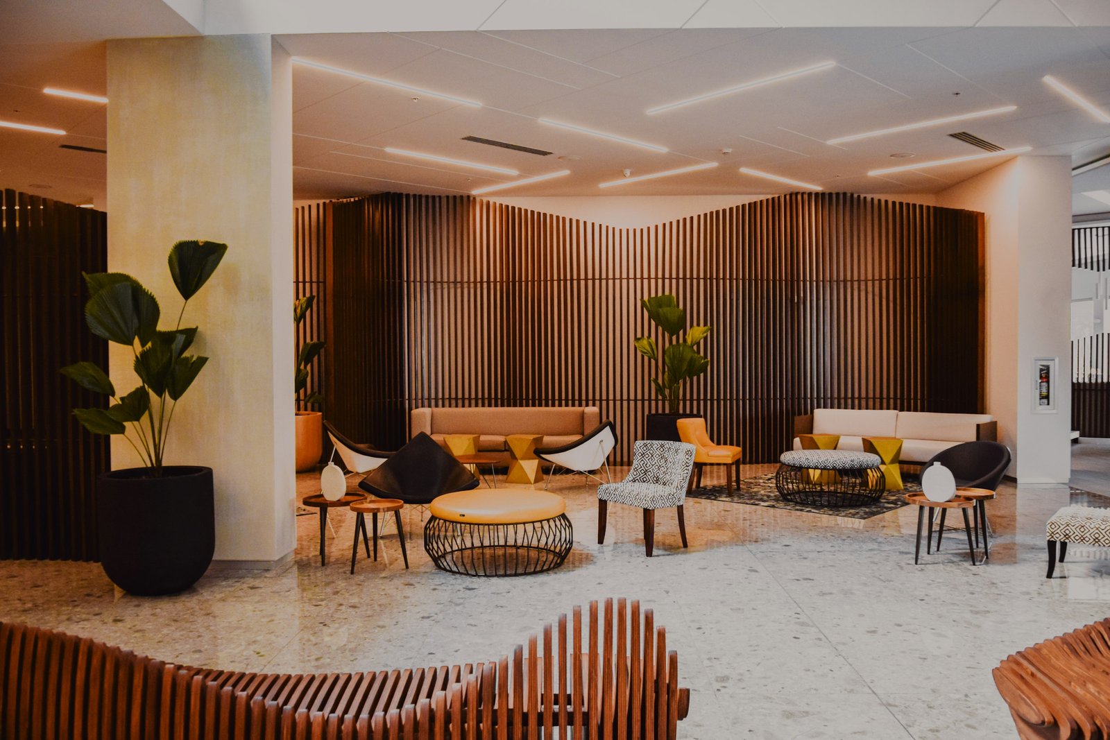 Double-height lobby